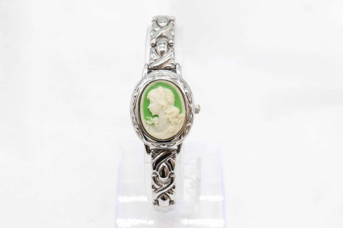 Green Vintage Cameo Watch