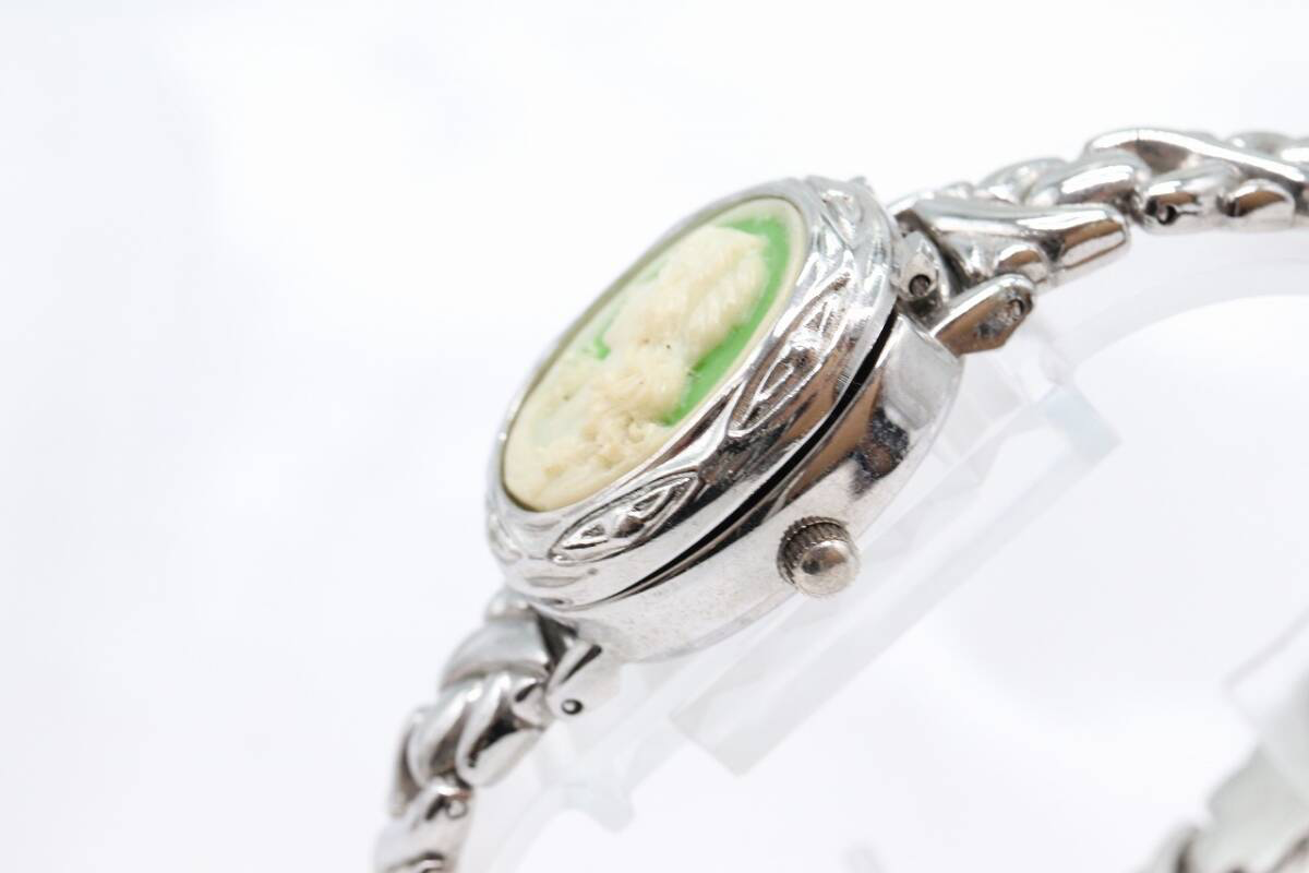 Green Vintage Cameo Watch